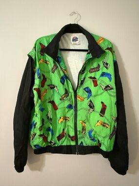 Vintage Kuma Sport Cowboy Windbreaker L 90s